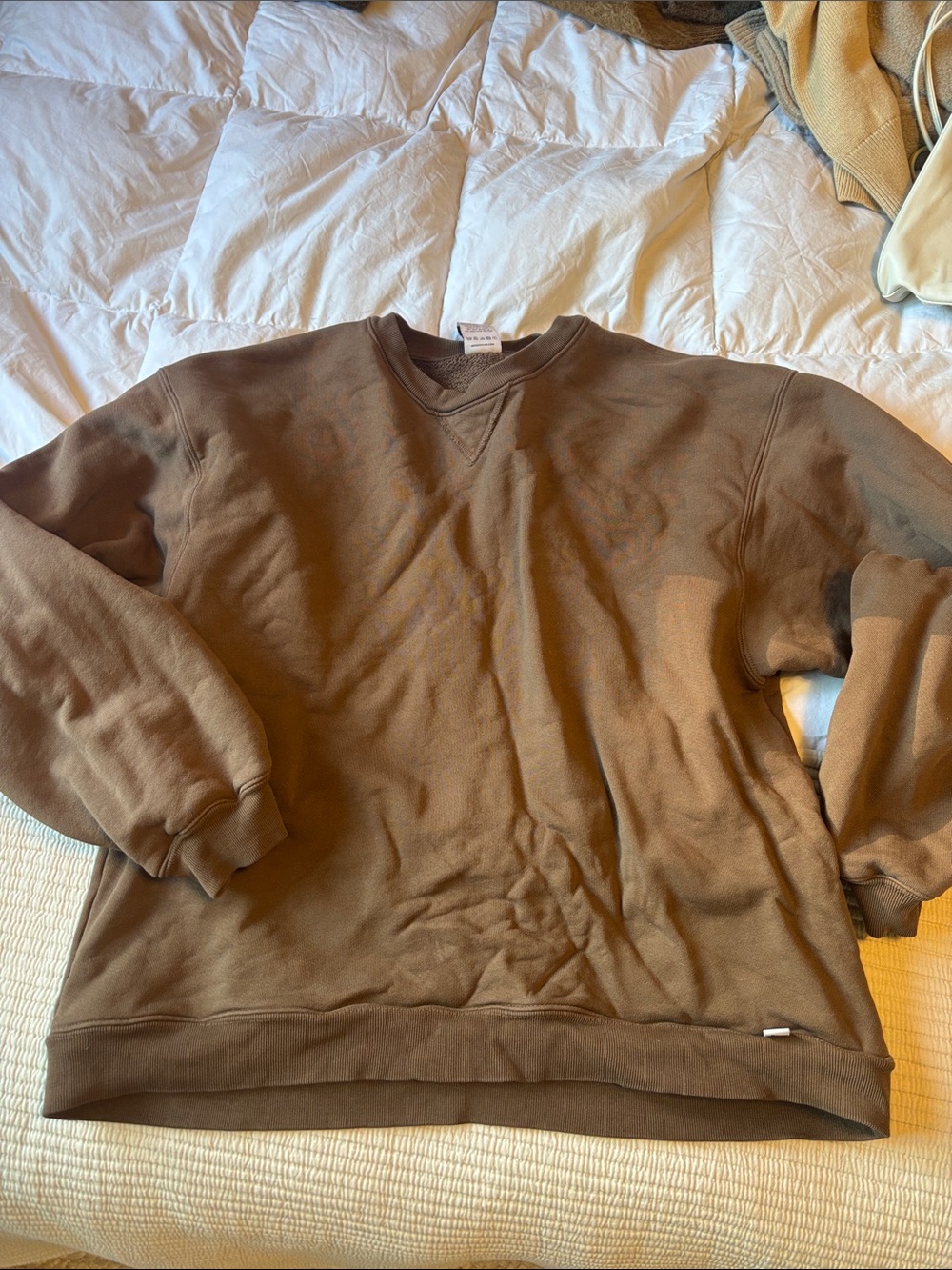 Men’s brown Crewneck Sweatshirt - Casual Everyday Pullover